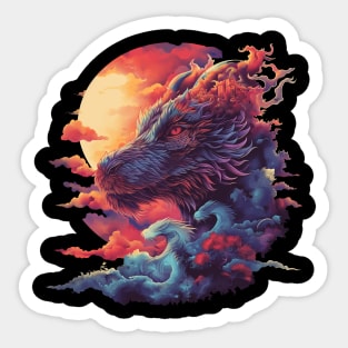 Mythical Dragon Tee Sticker